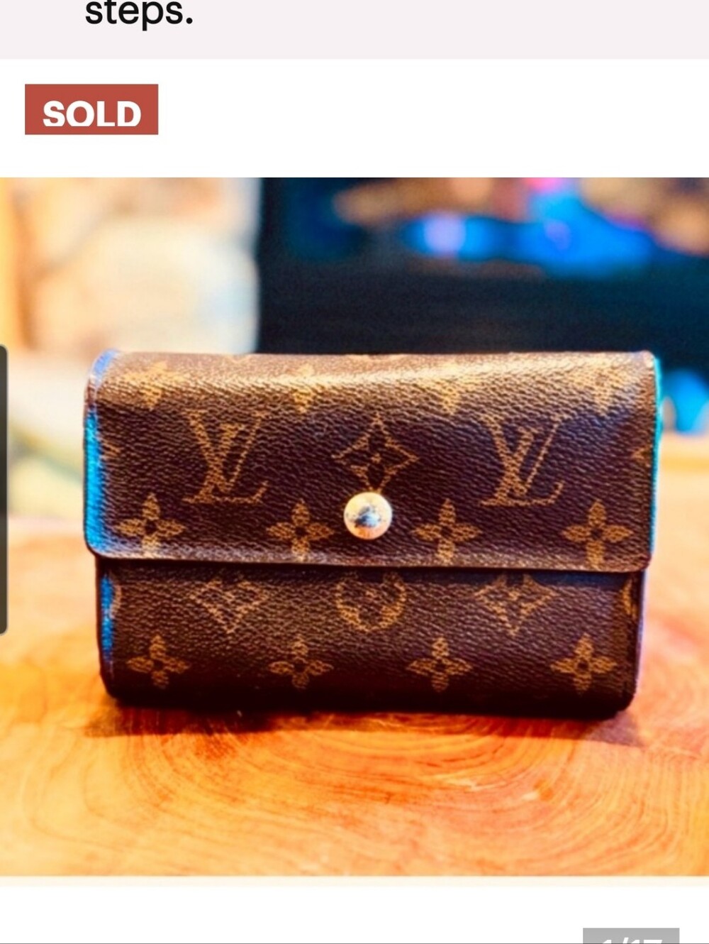 Louis Vuitton Monogram Portefeiulle Alexandra Trifold Wallet Brown 2014 spain